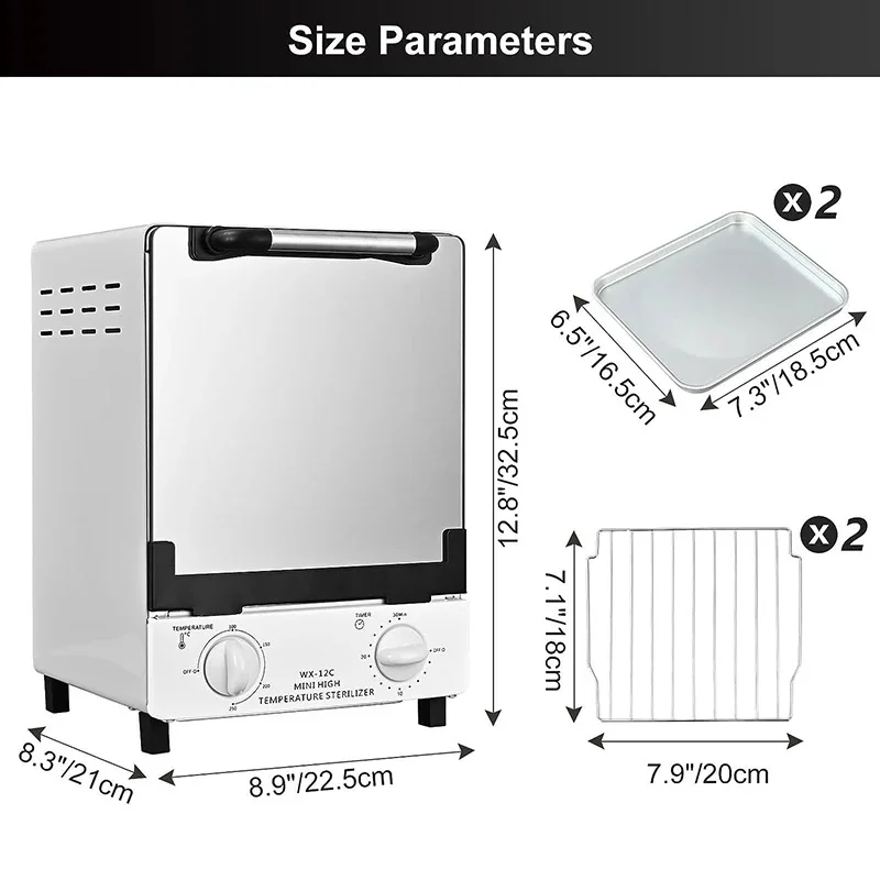 Sterylizator wysokotemperaturowy 10l Sterylizator suchej ciepła o dużej pojemności z regulacją temperatury i timerem do salonu fryzjerskiego