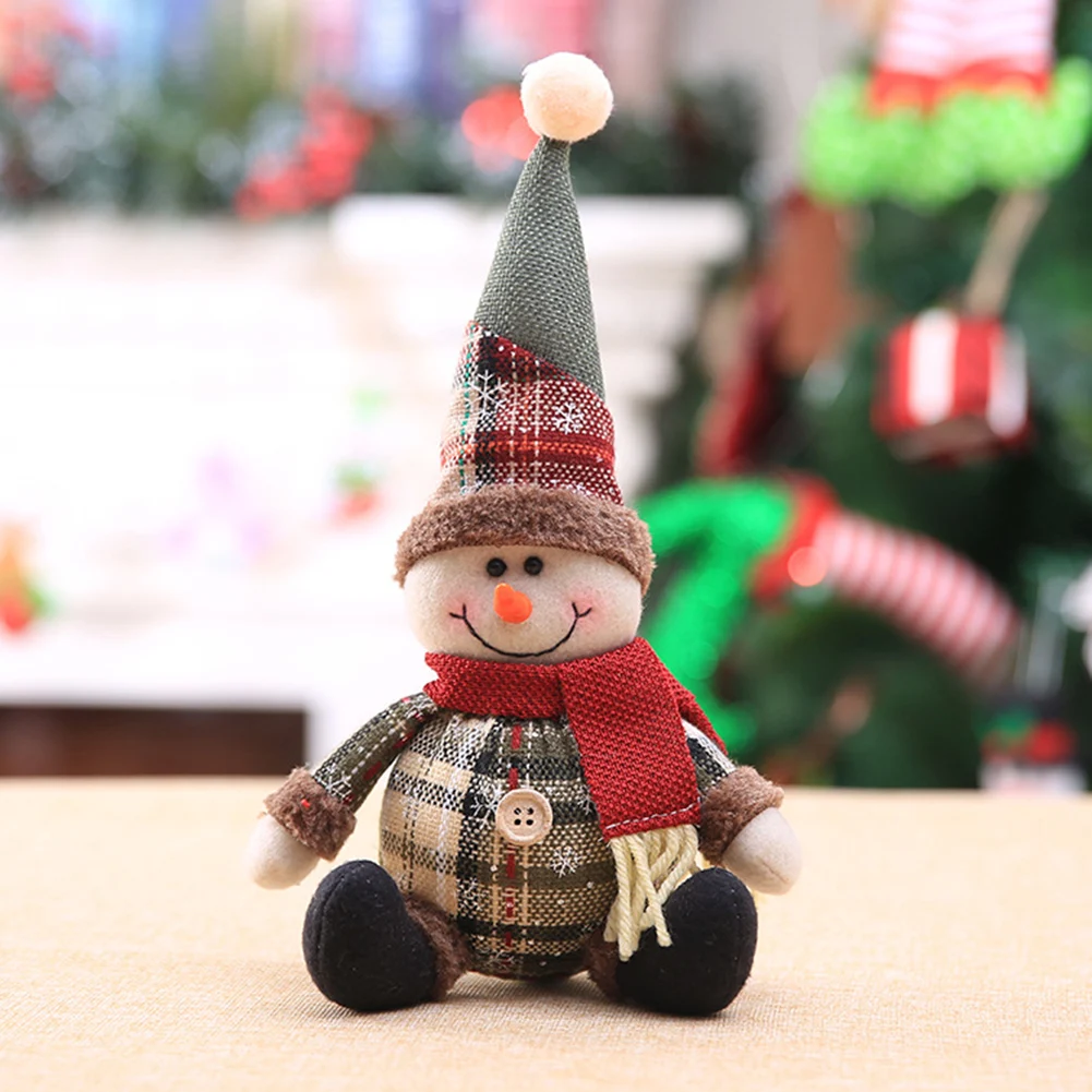 Christmas Style Miniature Pendant Santa Claus Elk Shape Ornament for Christmas Tree Decoration