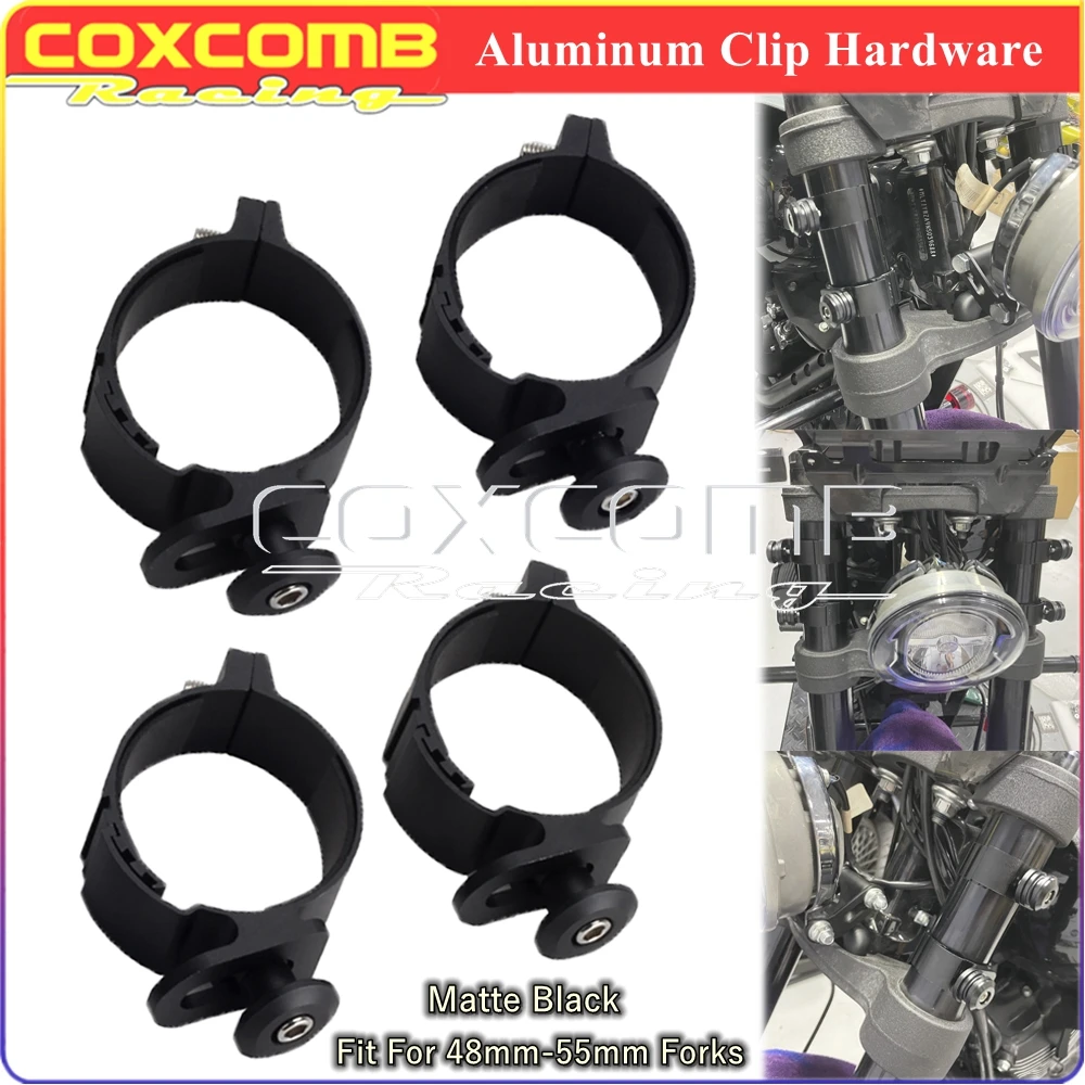 

Motorcycle Headlight Fairing Mount Clamp Headlamp Windshield Mounting Bracket 48mm-55mm For Harley Dyna Softail Sportster Street