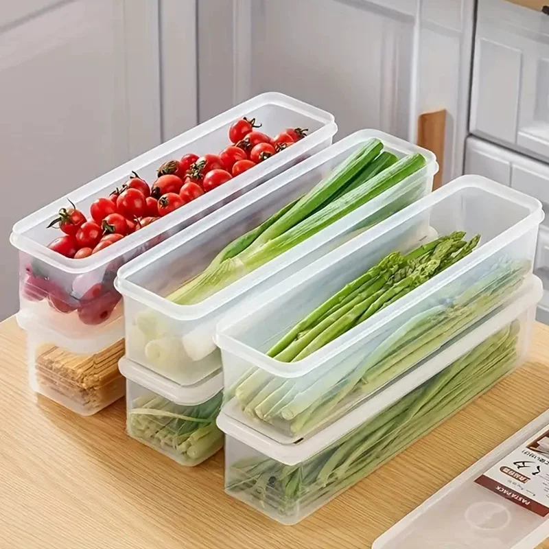 

Refrigerator Fresh-keeping Organizer Boxes Vegetable Fruit Fresh-keeping Food Preservation Boxes Transparent Sealed Storage Box