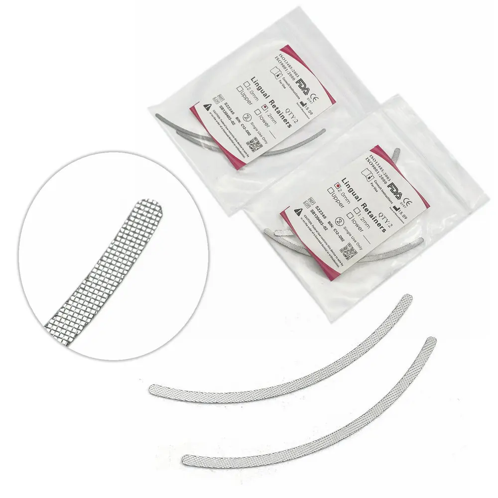 2pcs/pack Dental Universal Lingual Retainers Mesh Base Dental Lingual Retainer 1.2mm/2.0mm Dental Orthordontic Product