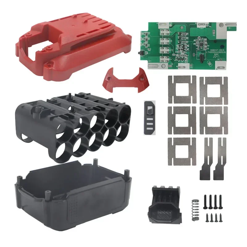 li ion battery plastic case pcb carregamento protecao circuito board para artesao lithium battery pack box habitacao cmcb204 20v 18v 01