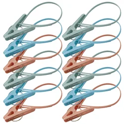 12Pcs Windproof Clothespins Anti Slip Drying Clips With Rope Household Quilt Clips Multipurpose Laundry Pegs Blanket Clamps