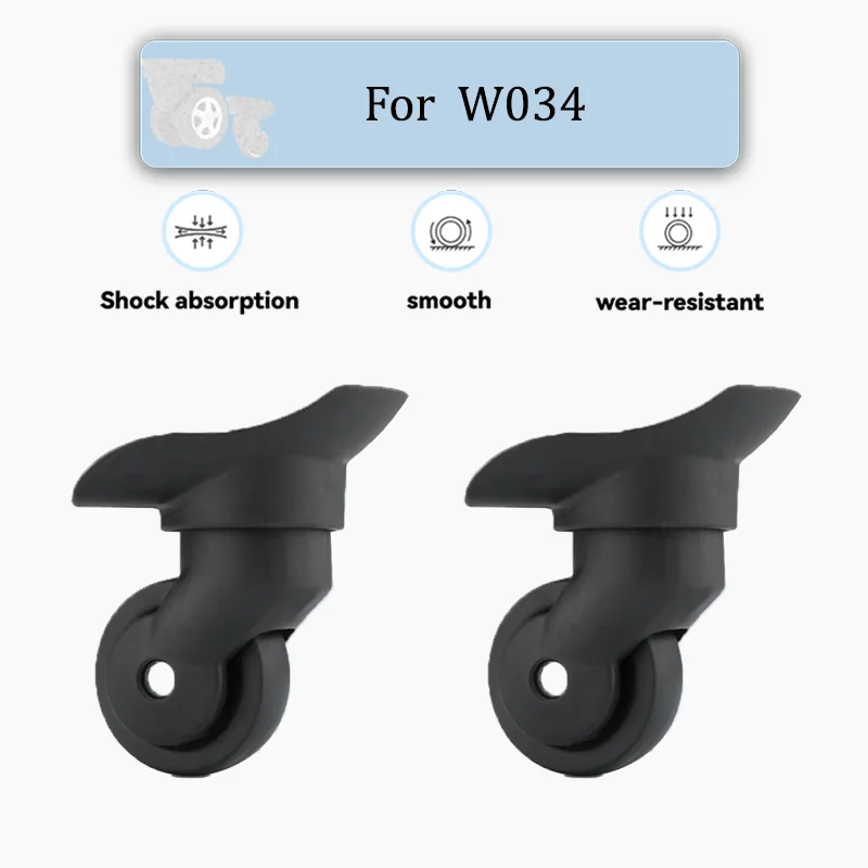 For W034 Heavy-Duty Luggage Wheels - Durable Universal Replacement Parts + Tools For Easy Installation onto Luggage