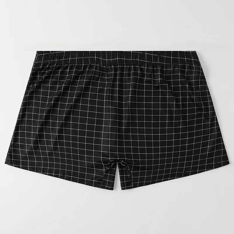3-Piece Set Random of Plaid Printed Elderly Aro Pants Casual and Loose Men's Boxer Shorts Comfortable and Breathable Underwear