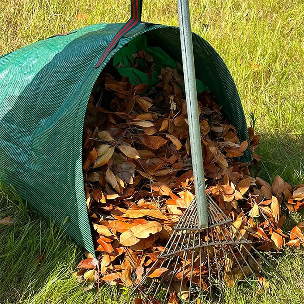 1Pc Semi-Circular Garden Leaf Collection Bag 150L/200L/270L Garden Dust Collector Type Camping Trash Bag Garden Leaf Garbage Bag