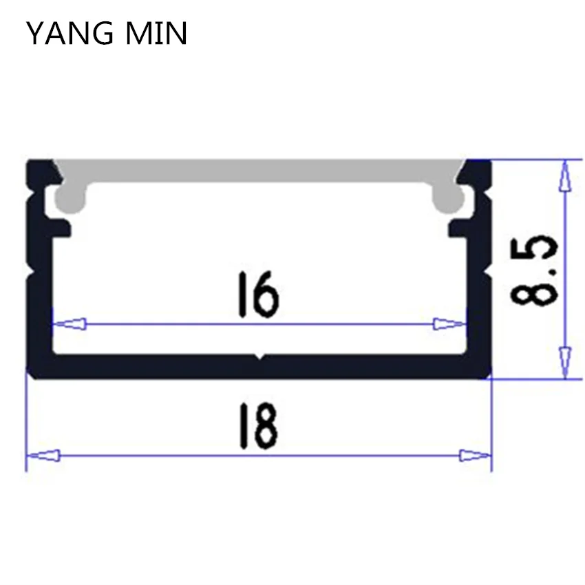 1m/pcs High Quality Square Shape Alu Alloy Extrusion Housing Channel Diffused Cover Lighting Strip Bar LED Alu Profile