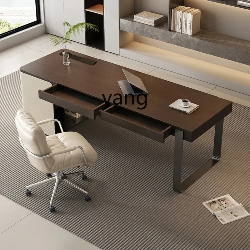 

yjq solid wood home study light luxury computer desk modern simplicity high sense