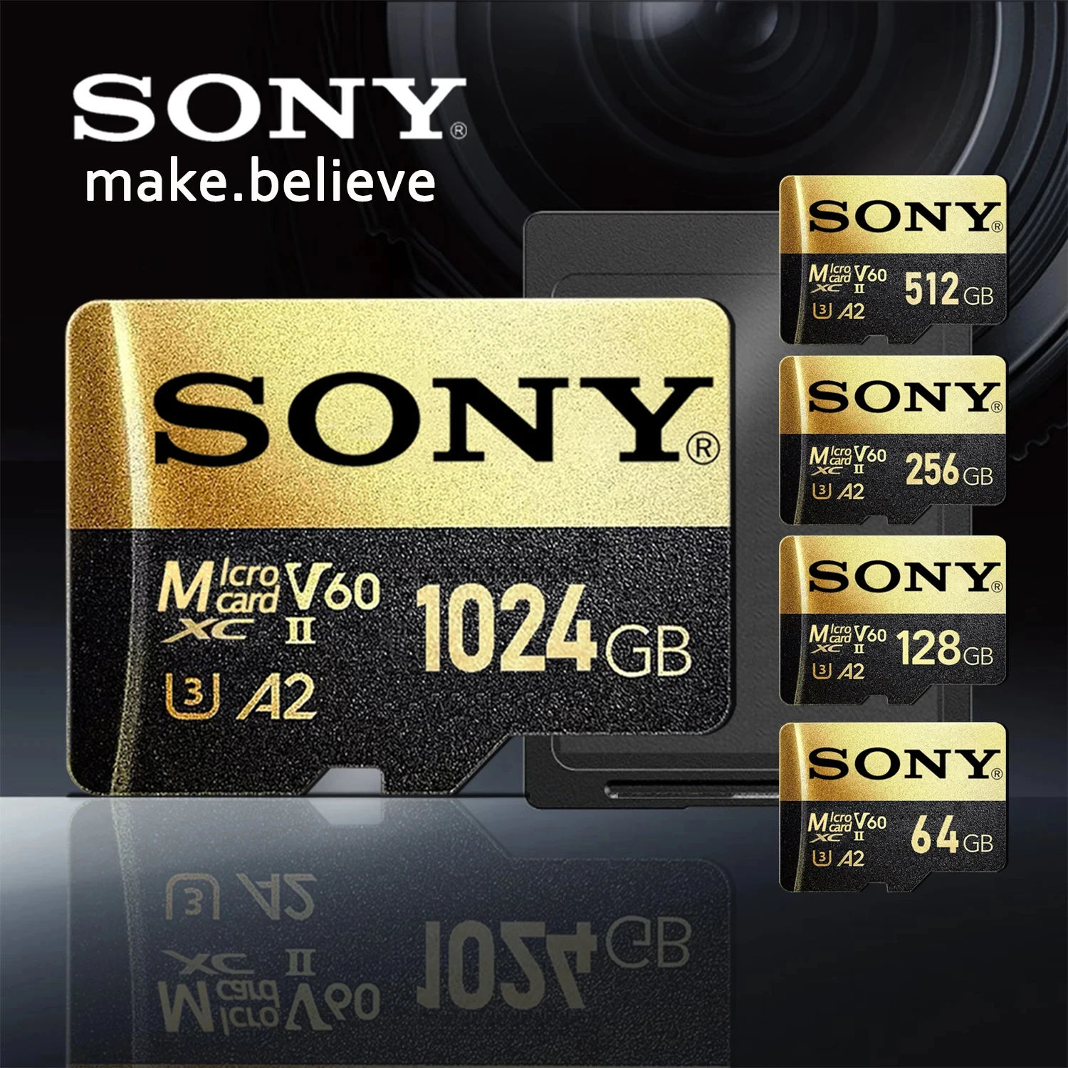 

Sony 1024GB Micro TF SD Card Memory Card Class 10 256GB 128GB 64GB U3 4K High Speed Cartao De Memoria Mecard C10 Flash Memory