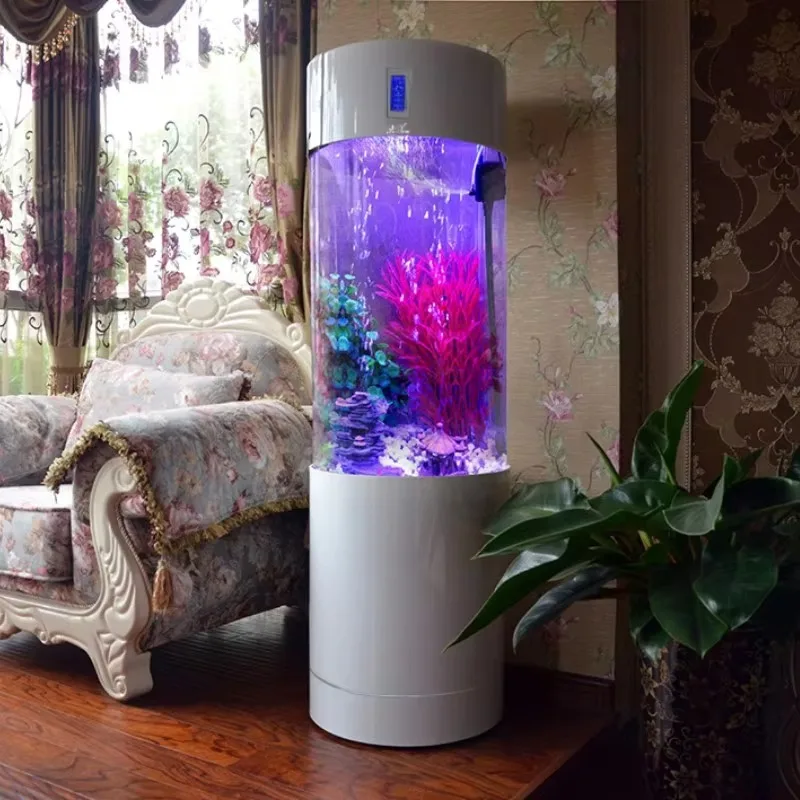 Circular aquarium fish tank acrylic aquarium 1.5 meters high
