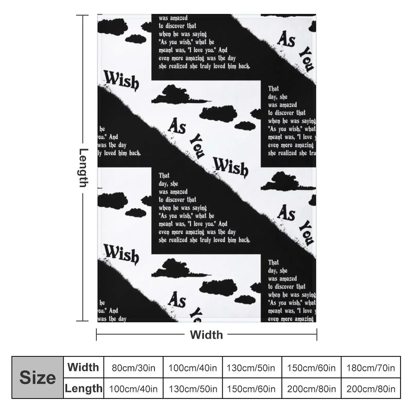 As you wish - The princess bride Throw Blanket Flannel Fabric Comforter Camping Decorative Sofas Sleeping Bag Blankets