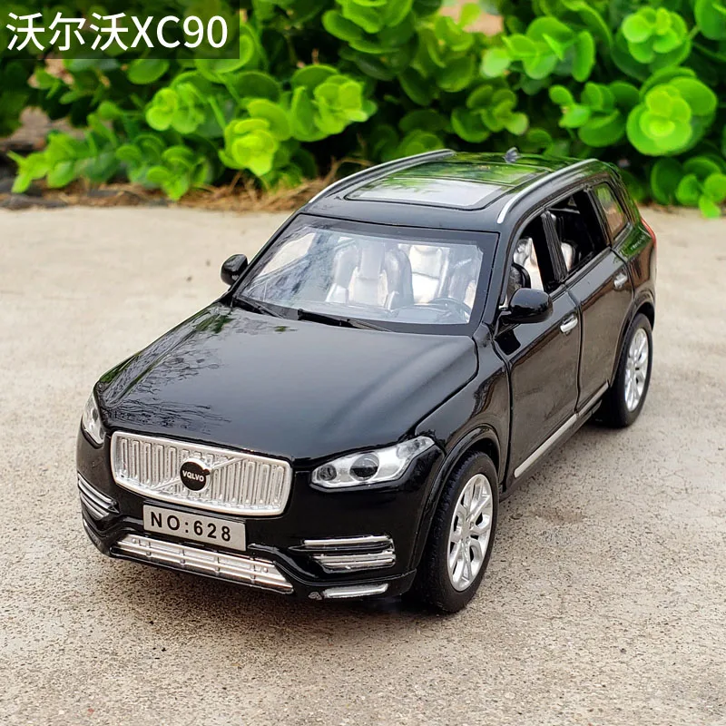 1:32 볼보 XC90 SUV 합금 자동차 다이캐스트 및 장난감 차량, 자동차 금속 컬렉션 모델, 높은 시뮬레이션 장난감