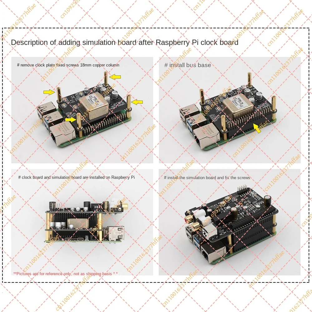 JY Nvarcher HiFi Audio Clock Board OCXO Constant Temperature Crystal Oscillator Upgrade  For Raspberry Pi 4B