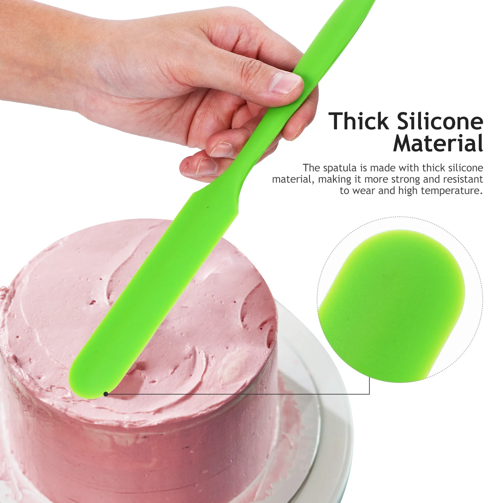 

1pcs Silicone Scraper Long Thin Kitchen Utensils Cake Spatula Sourdough Spatula Silicone Scraper Mini Small Heat Resistant