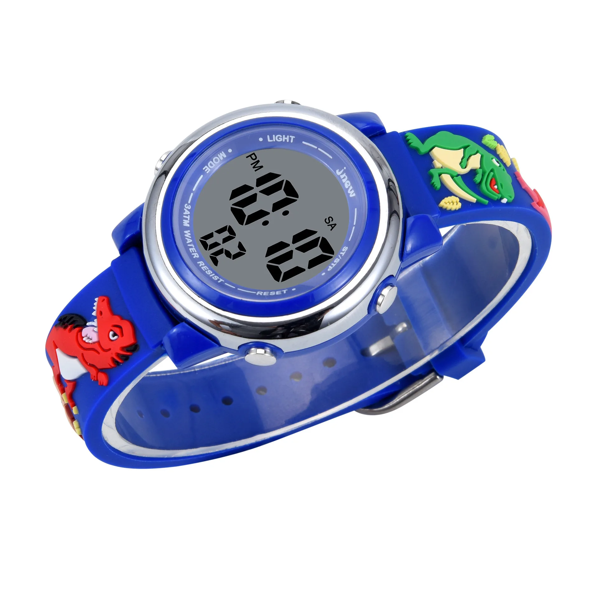 UTHAI C09 Bambini Orologi elettronici per bambini LED Simpatico cartone animato Dinosauro Allarme 30M Impermeabile Luminoso Ragazzo Studente Smart Watch Regalo