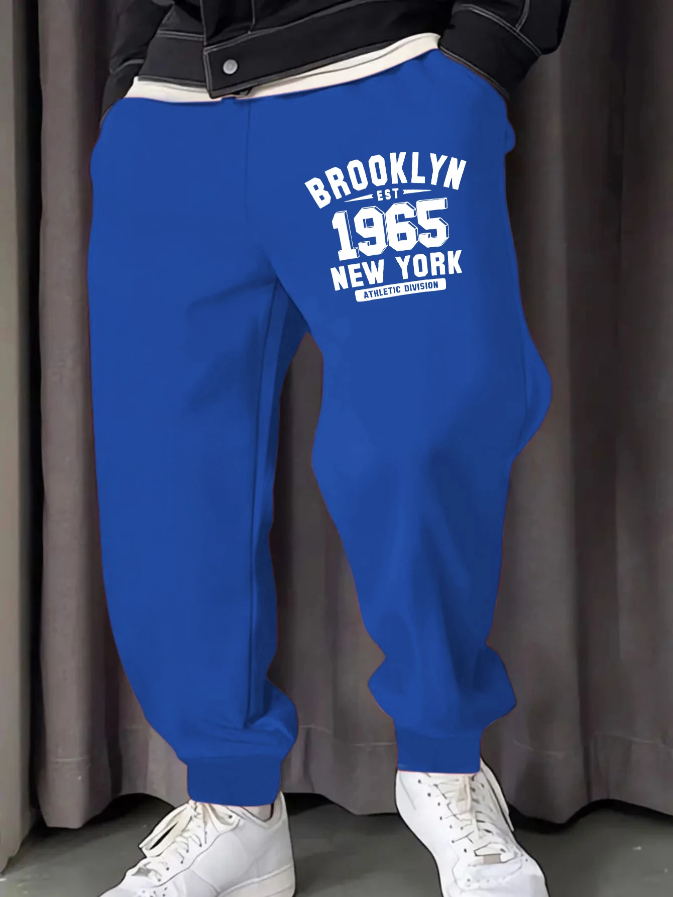 

Мужские брюки с принтом New York City Brooklyn 1965, модные брюки в стиле хип-хоп, спортивные штаны с карманами на шнурке, осенние флисовые спортивные штаны