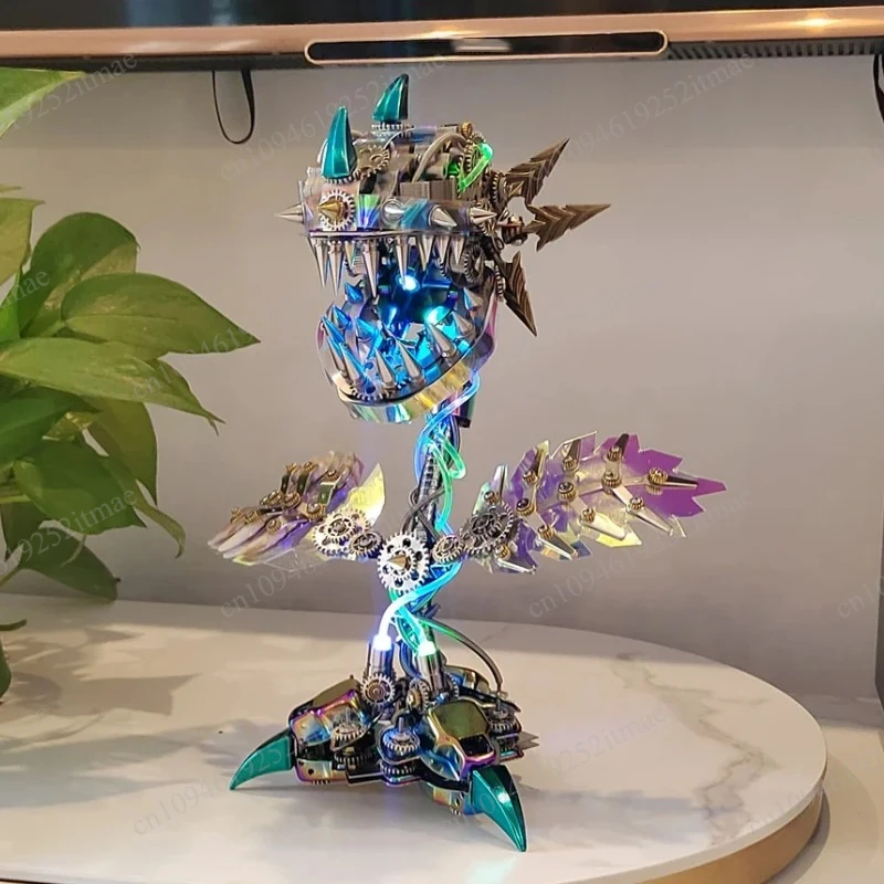 Metal Steampunk Plant 3D Puzzle DIY Assembly Model Craft Gift