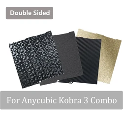 For Anycubic Kobra 3 Parts Build Plate 256x268 Spring Steel Sheet PEO PET PEY Sheet Anycubic Kobra 3 Plate Double Sided Heat Bed