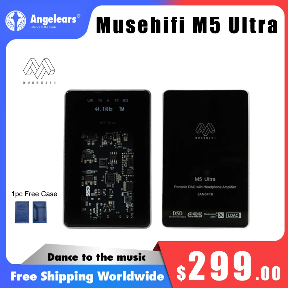 

Musehifi M5 Ultra Hi-Res Portable Bluetooth USB DAC & AMP QCC5125 Chipset Vacuum Tubes Display Screen Headphone Amplifier