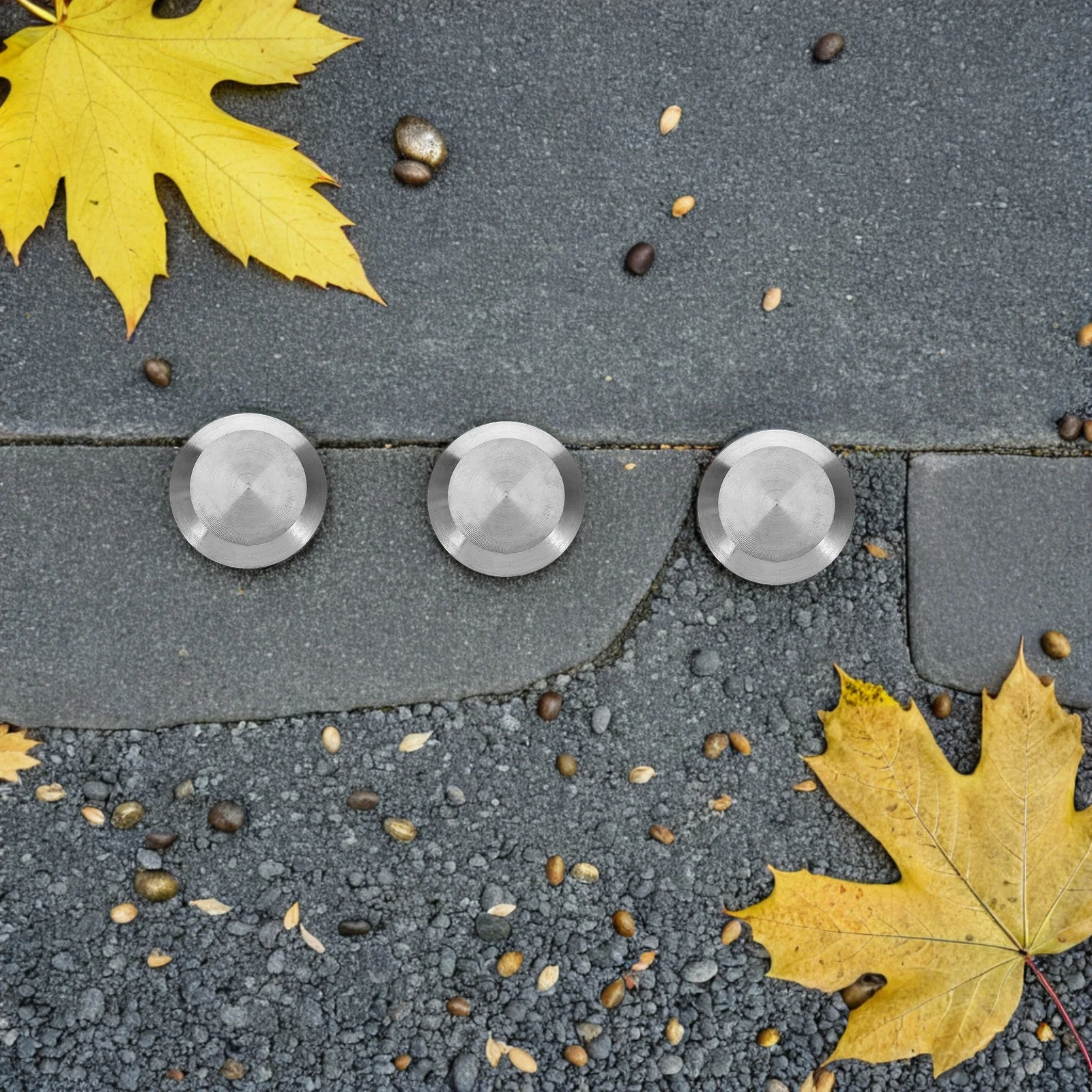 10 قطعة ترصيع اللمس المستديرة الصغيرة 3.5x3.5 سنتيمتر المضادة للانزلاق أعمى الطريق مسمار ترصيع التوافق العالمي مع منصات سلالم المسارات #6