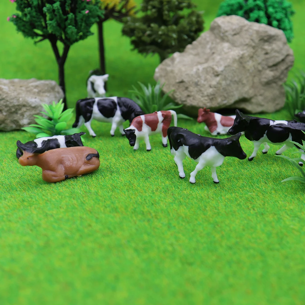 Modelo em escala kits de animais modelo vacas cavalo peagans pássaros para modelo de construção ho n campo de agricultura modelo trem diorama cena