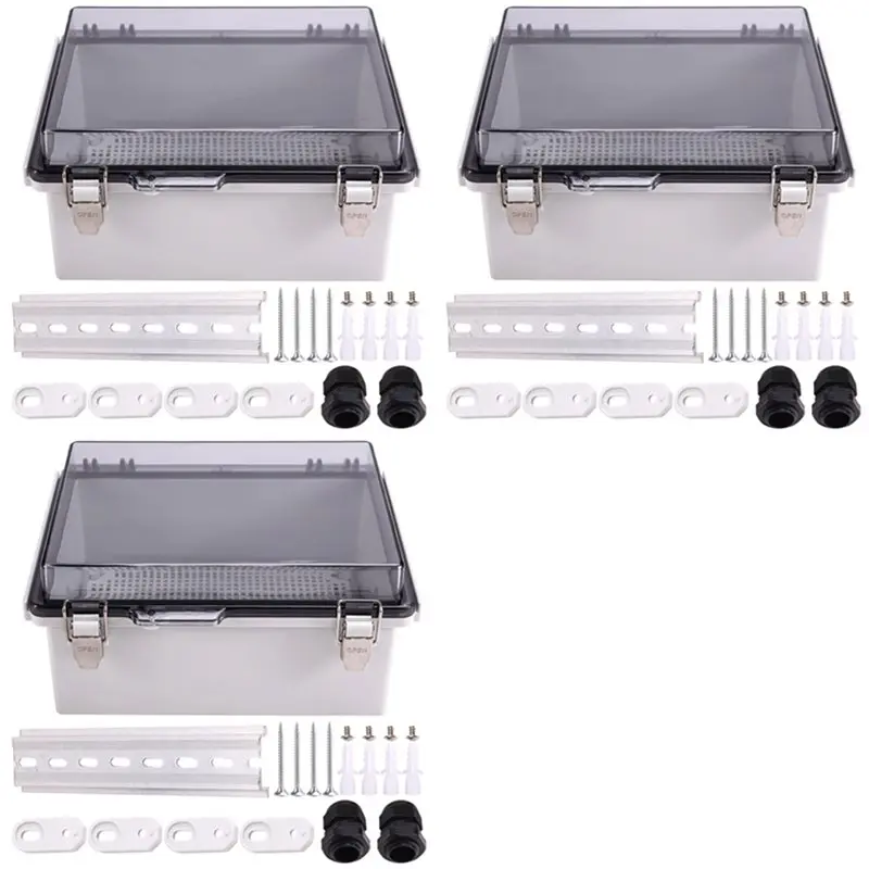 【HOUSEHOLD GOODS】3X Outdoor Wifi Enclosure Weatherproof Locking Outdoor Wifi Box Waterproof Switch Router Enclosure Box 8.7X6.7X
