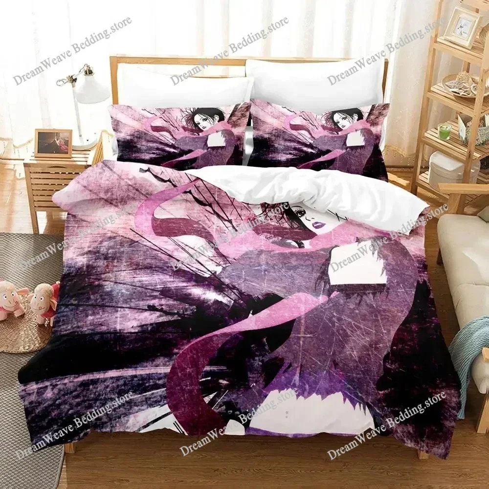 3D Printed Anime Nana Black Stones Bedding Set Duvet Cover Bedroom Comforter Single Twin King _Size Quilt Cover Home TextilesFQH