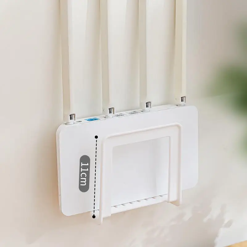 WLAN-Router Aufbewahrungsbox Drahtlose WIFI TV-Set-Top-Box Wandmontierte Aufbewahrungshalterung für Wohnzimmer Schlafzimmer Sortier-Aufbewahrung
