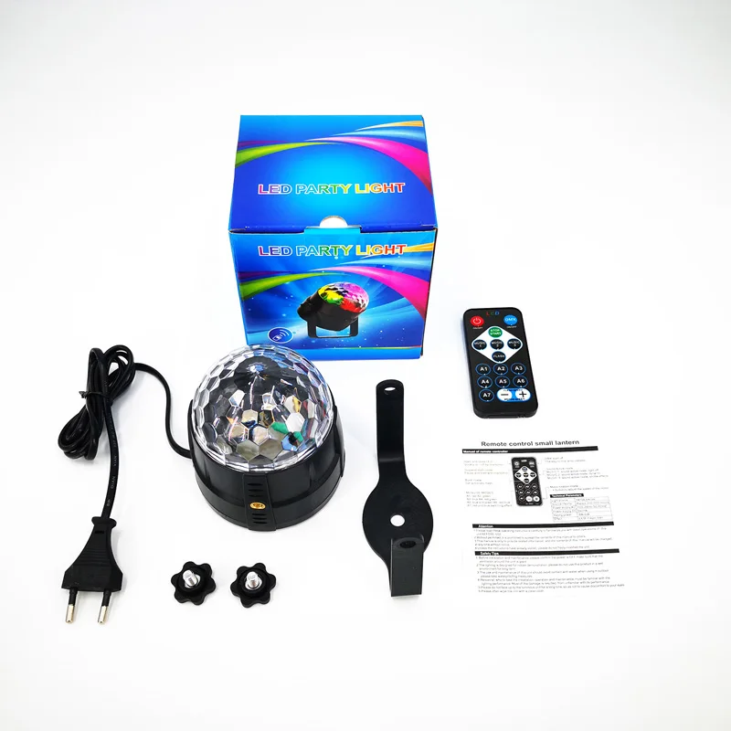 RGB Strobe Stage Night Light for Home KTV Party Club Bar Dance Christmas Gift Lighting Effect Sound-activated Disco Ball Lamp