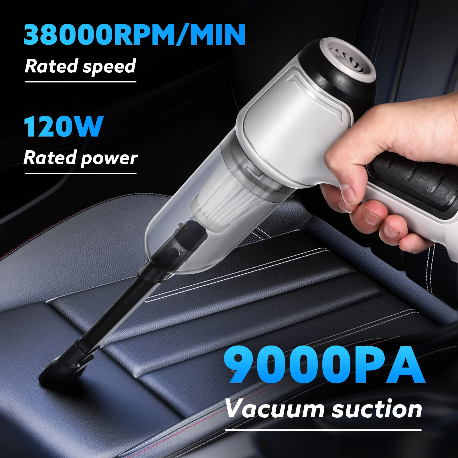 Cordless Vacuum Cleaner Car Rechargeable Air Dust Cleaners for Home Portable High Power Handheld Duster