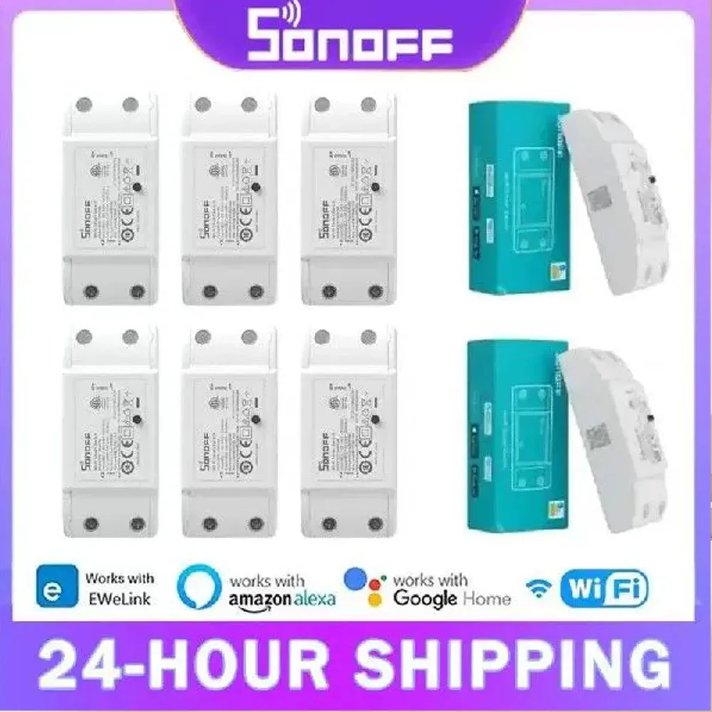 SONOFF BASIC R4 WiFi Smart Switch ESP32 Chip Overheat Protection eWeLink Remote Gateway Works with Alexa Google Home SmartThings