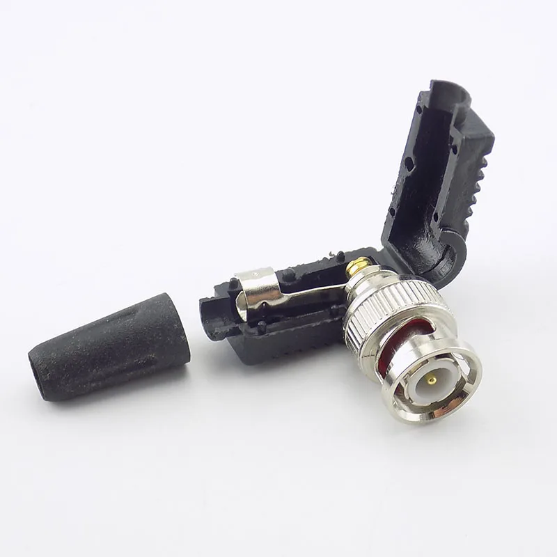 20Pcs wholesale Bnc Male Connector L 90degree Coaxial Cable Rg59 Cctv Accessories  For Cctv Video audio Security System C3