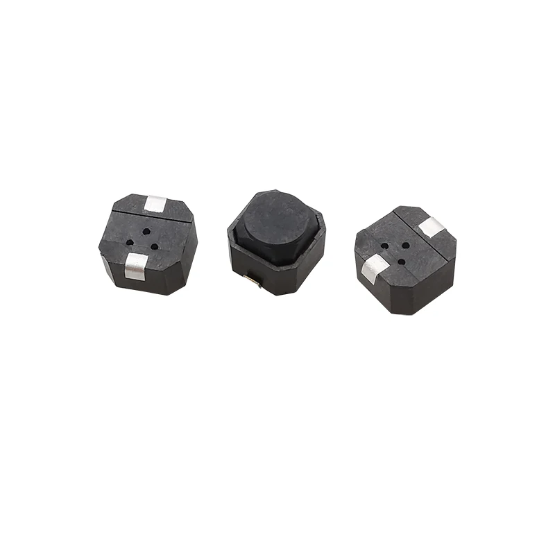 10Pcs/lot 6x6x5mm Tact Switch 6*6*5 mm 2 Pin Silent Touch Switches Silicone Push Button Tactile Switch Black