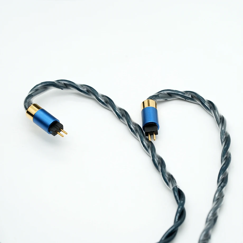 Kabel upgrade headphone XINHS S139 Peacock Feather 4-inti kelas audiophile 7N tembaga kristal tunggal murni tebal