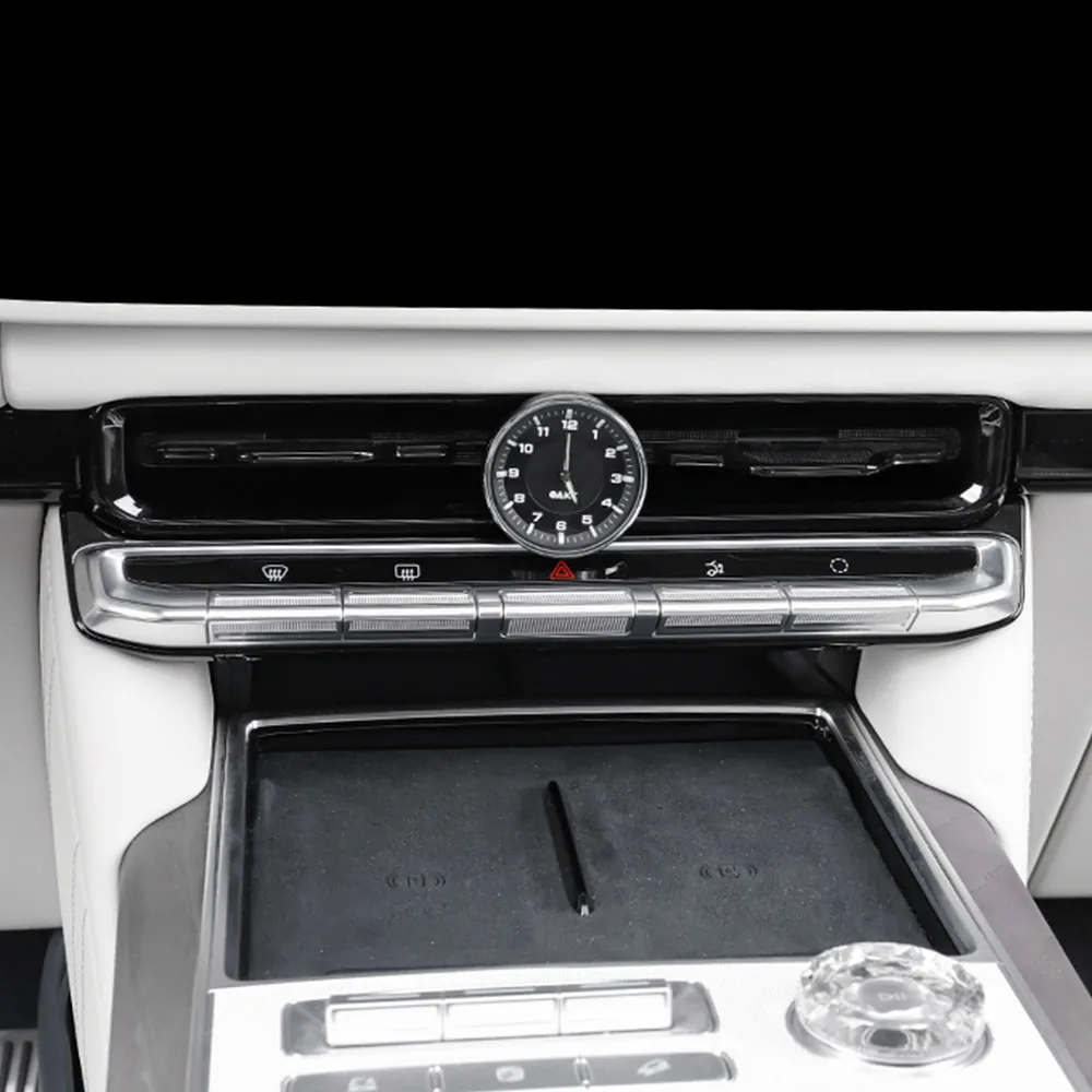 For ZEEKR 9X 2025 2026 Luxury Quartz Watch Car Modification Accessories Central Control Electronic Time Clock Decorate Interior