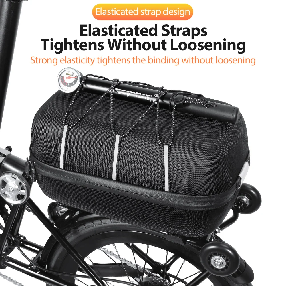 NEWBOLER Brompton Fahrrad-Rücksitztasche, MTB-Fahrradträgertasche, Kofferraumtasche, Radfahren, große Kapazität, wasserdichte Reisetasche ﻿ – Detail 5