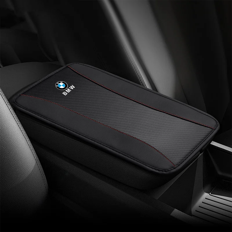 Leather Car Armrest Cushion Storage Box Pad  For BMW 1 3 5 7 Series X1 X3 X4 X5 F10 F15 F16 F20 F30 F18 F25 M3 M4 E34 Accessorie