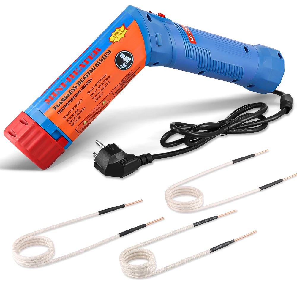 Podofo 1100W-1800W Magnetische Inductie Verwarmingstoestel Draagbare Vlamloze Inductie Verwarmingstoestel Reparatiegereedschap Boutverwijderaar Gereedschap 4 Lange Spoelen