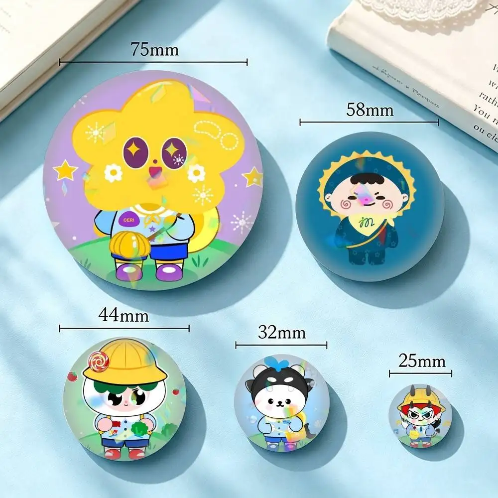 Adorable M-Mascot GMMTV 25 32 44 58 75mm Badges Personalized Round Brooches Pins Accessory