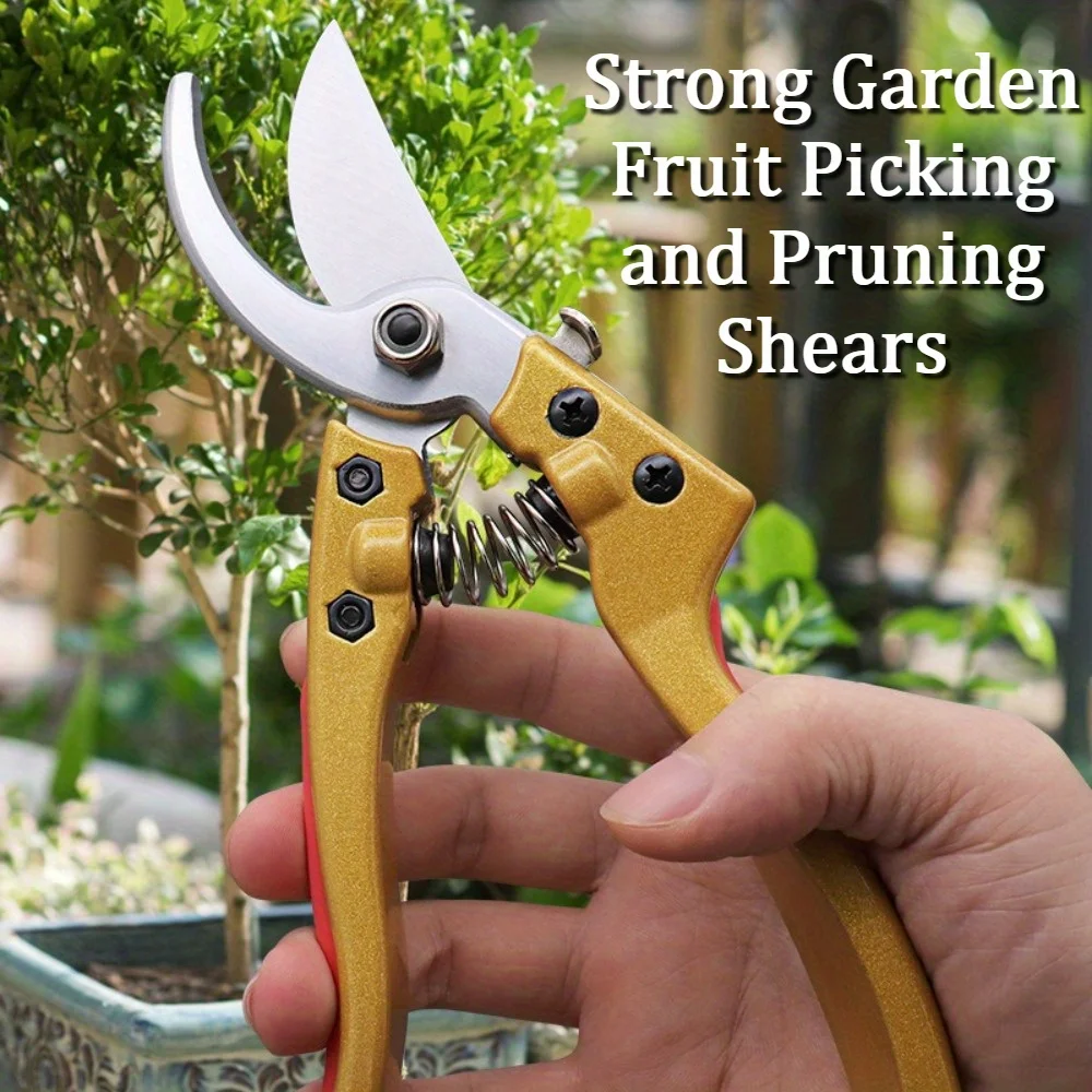 High-Carbon Steel Fruit Tree & Flower Pruning Shears - Durable Industrial Grade, Fruit Branch Scissors, Garden Pruning Tool