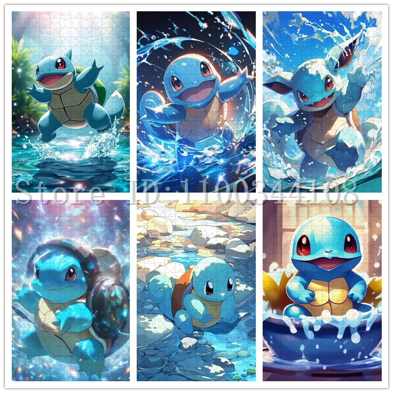 Pokemon Sprite Wartortle Puzzles 300/500/1000 Teile Cartoon Charakter Puzzles für Kinder Intelligenz Spiel Spielzeug