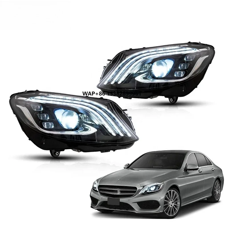 

VLAND Factory Full LED Front Lamp Car Head Lights Assembly C-Class 2015-2020 Headlights for Benz W205