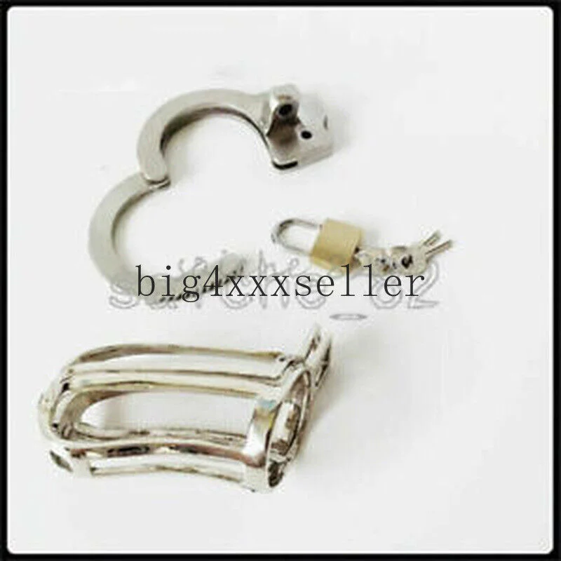 Cerradura masculina del dispositivo de castidad de la jaula de los anillos de tarjeta ajustables del metal del acero inoxidable