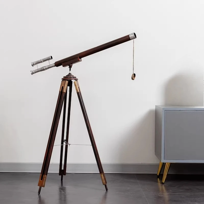 

Vintage nostalgic tin tripod telescope