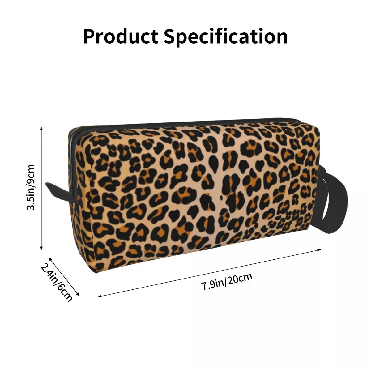 Leopard Print Makeup Bag Cosmetic Organizer Storage Dopp Kit Fashion Toiletry Cosmetic Bag for Women Beauty Travel Pencil Case