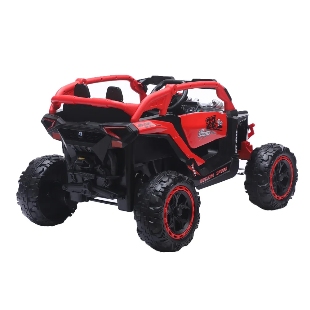 24V 400W Kids Ride on Car UTV W/Parents Remote Control,4-wheel Suspension, 3 Speed, Power Display,Bluetooth,MP3,Music,LED Light, Provide A Speed of 4-8KM/H for Kids Age 3+ Years Old (RED)