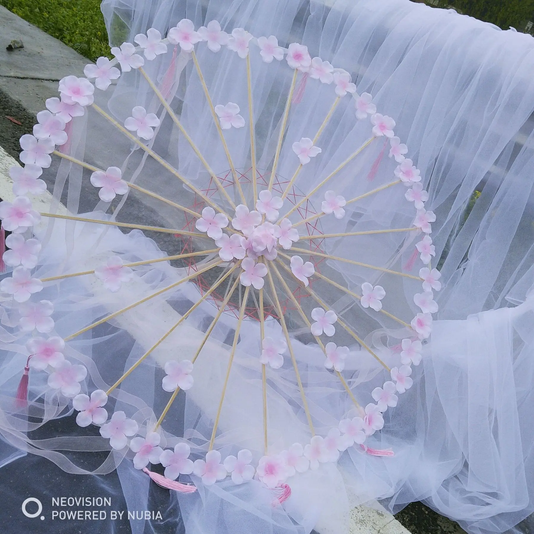 Transparent Silk Umbrella Hanfu Cos Lolita Costume Dance Show Shooting Craft Kids Parasol Clear Lace Umbrella Rain Women