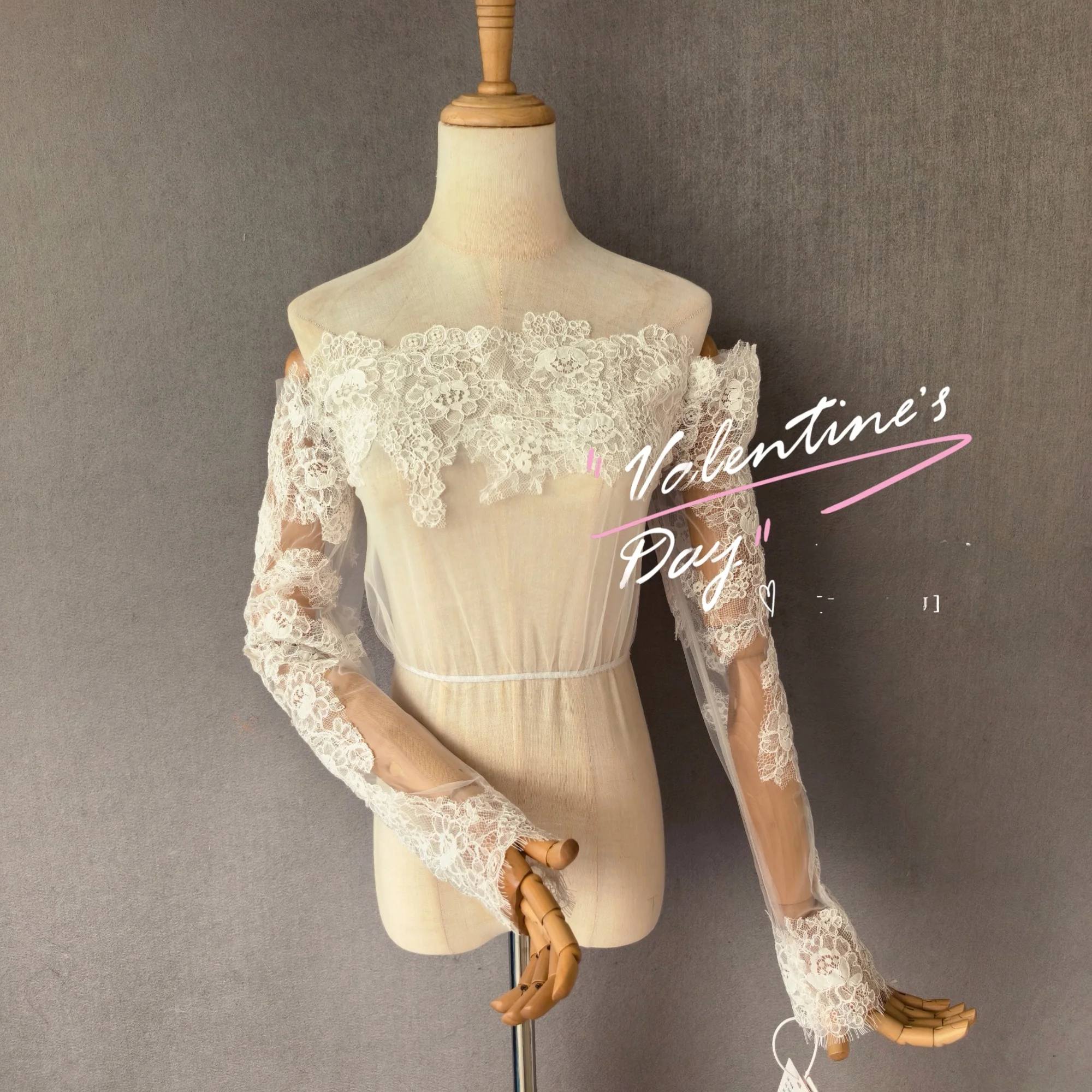 new-lace-sleeve-long-coat-wedding-dress-inner-match-shoulder-outerwear-high-end-sensation-versatile-meat-covering-b