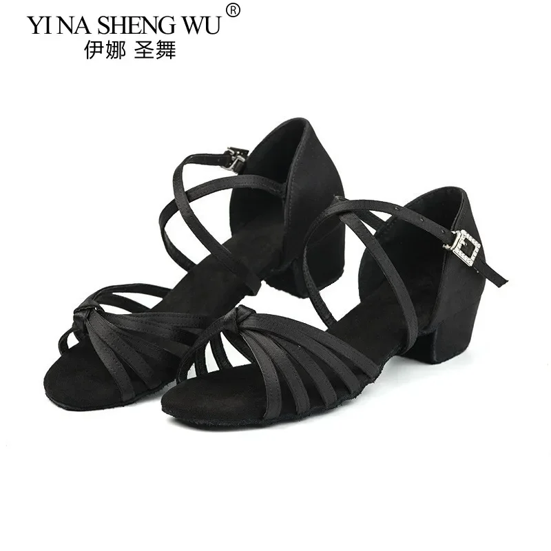 Women's Dance Shoes, Women's Ballroom Latin Children's Tango Sasha Latin Dance Shoes, Low Heel Soft Soled Dance Practice Shoes