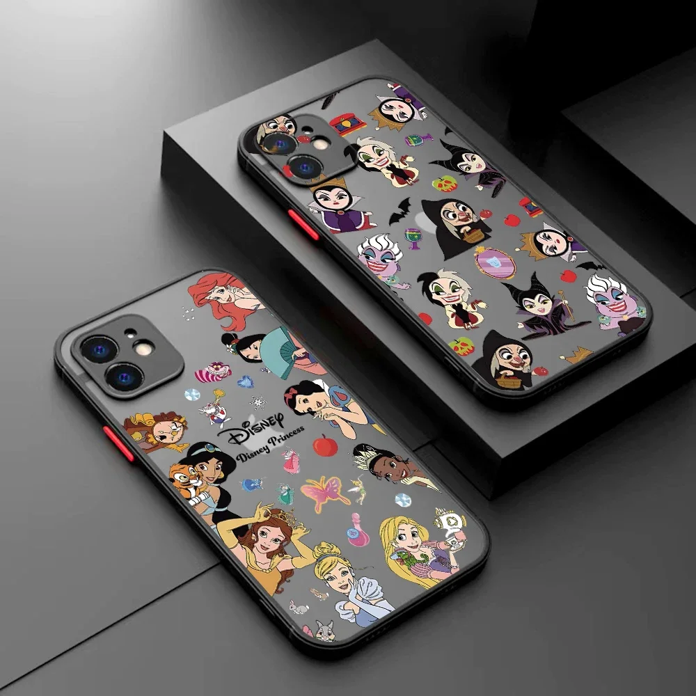 Cute Evils Queens Disneys Princess Phone Case For Xiaomi Mi 12T 12 11T A1 A3 Lite POCO M4 M3 F5 F4 F3 X5 X4 X3 C40 GT NFC Pro 5G